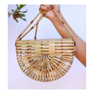 กระเป๋าไม้ไผ่ทำด้วยมือสไตล์ฤดูร้อนกระเป๋าเนื้อไม้ไผ่สไตล์สำหรับร้านค้าปลีกส่งออกและชุดชายฝั่ง - Product Image 1