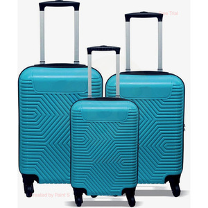 Ensemble de 3 valises légères en EVA, aluminium et polyester, robustes, à 4 roues, style dessin animé, fabriquées en Inde - Product Image 1