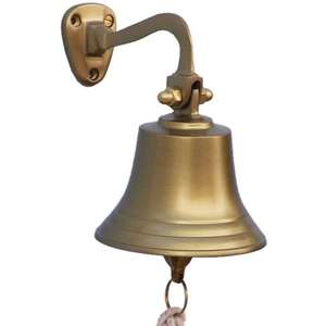 Campana de latón puro pulido brillante alto para pared, campanas de iglesia grandes de fácil montaje, decoración de hogar y jardín, campana de barco de lujo de TCD - Product Image 6