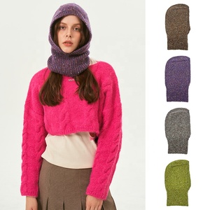 หมวกถักแบบเรียบมีหลายสีสำหรับทุกเพศหมวกถักใหม่หมวกฤดูหนาวฤดูใบไม้ร่วงพร้อมโลโก้ที่กำหนดเอง - Product Image 4