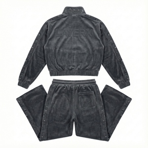 Conjunto Deportivo para Hombre, Chaqueta Cortavientos de Nailon con Estampado Lavado Ácido, Ecológico, de Dos Piezas, Pantalones Holgados, Ropa Urbana Personalizada - Product Image 2