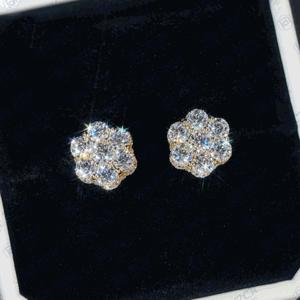 14K Solid Gold 3.00 TCW Round Cut Hidden Halo <b>Moissanite</b> <b>Earrings</b> for Women/ Anniversary Gift Jewelry for Her Diamond Studs - Product Image 1