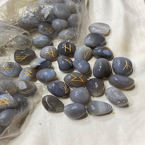 เซ็ตพลอยโมราแบบผูกมัดพลอยคริสตัลธรรมชาติแกะสลักมาสคอตคริสตัลอักษรรูนยอดนิยม - Product Image 2