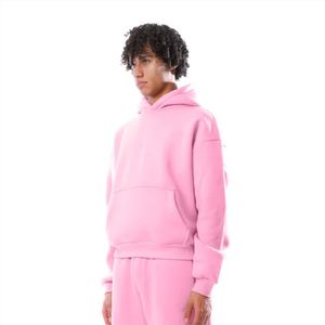 Top Selling Custom Made Hooded Men's Winter Tracksuit Lightweight Casual Solid 2-Piece Pullover Hoodie & <b>Trouser</b> Set - Product Image 3