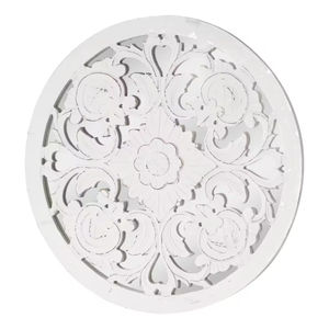 OEM personalizado tallado blanco Floral Venta caliente madera pared arte decorativo madera pared arte para decoración del hogar suministros a granel - Product Image 1