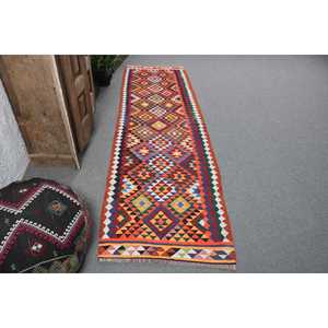 พรมวินเทจสไตล์ตุรกี, พรมรันเนอร์ขนาด 2.6x8.9 ฟุต, พรมสีส้ม Herki Ombr - Product Image 1