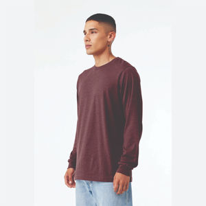 Camiseta de manga larga para hombre personalizada estilo Ringer cuello redondo algodón serigrafía logotipo calidad premium camisetas de manga larga para hombre - Product Image 2