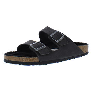 Zapatos Birkenstock Arizona Shearling Unisex Color: Desert Dust Black 100% Auténticos - Product Image 1