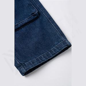 Jeans en denim à strass de style européen, tendance, coupe ample, jambe large, bootcut, baggy, cristal, délavé, décontracté, hiver, couleur personnalisée - Product Image 6