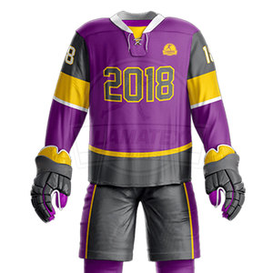 Uniforme de hockey sur glace en polyester de haute qualité, conçu sur mesure, pour adultes, économique, à manches courtes, respirant, séchage rapide, fabriqué en usine OEM - Product Image 5