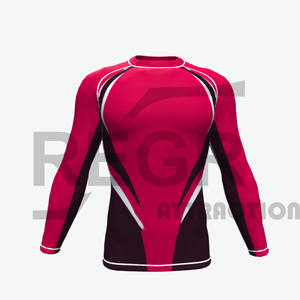 Compression Gym Shirts Surfing Long Sleeve Custom Logo UV BJJ Rashguard MMA Sublimated <b>Mens</b> Rash Guard DHL Sublimation FEDEX OEM - Product Image 6