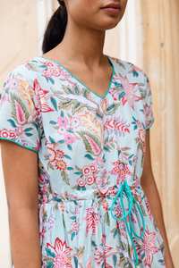 Robe Ailani artisanale, en coton bohème, imprimée à la main, décontractée, occasionnelle, pour femmes, robe d'été - Product Image 5