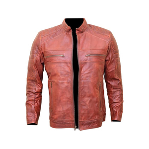 Veste de marque personnalisée coupe ajustée en cuir PU matelassé nouveau bouffant d'hiver décontracté avec logo personnalisé conception en cuir de mouton - Product Image 1