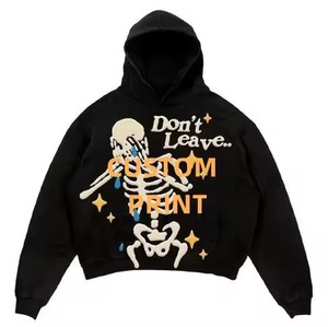 Vente en gros Pull à capuche en coton et polyester épais pour hommes Sweats à capuche imprimés bouffants de grande taille pour l'hiver - Product Image 1