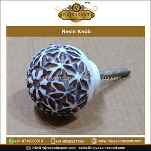 Vente en gros meilleur bouton rond en résine solide, quincaillerie de meuble en bois et laiton pour tiroirs de cuisine et armoire - Product Image 3