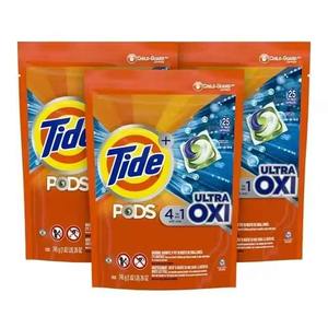 Tide PODS Détergent à lessive liquide, 4-en-1 Ultra Oxi, compatible HE, 3 sacs de valeur, 75 pièces - Product Image 1