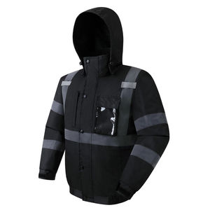 Chaqueta de trabajo de seguridad de alta visibilidad para hombre, chaquetas protectoras reflectantes para exteriores industriales, uniformes de construcción duraderos - Product Image 1
