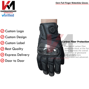 Guantes de Motociclismo de Dedos Completos, Antideslizantes, Transpirables, con Correa de Muñeca Ajustable y Logotipo Personalizado - Product Image 6