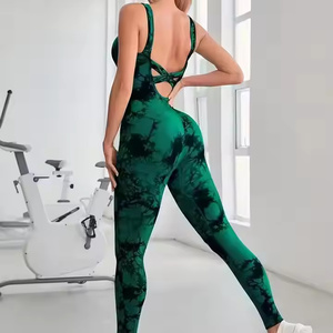 Mono atlético para mujer, mono elástico sin mangas de una pieza, ajustado para yoga, gimnasio, fitness y movimiento diario - Product Image 4