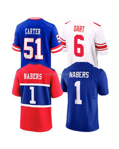 Maillots de football américain brodés de paillettes avec nom du joueur 100% polyester Prêt à expédier Meilleure qualité Jersey cousu - Product Image 1