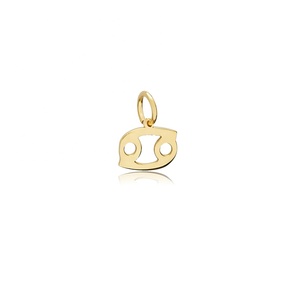 Colgante de Plata de Ley 925 con Baño de Oro de 18K, Diseño de Signo Zodiacal Cáncer, Joyería Artesanal para Mayoristas - Product Image 1