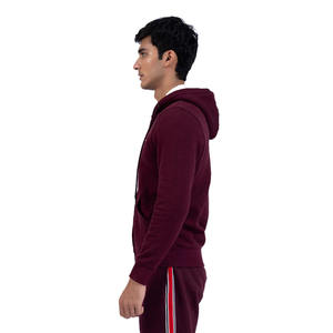 Top qualité 2024 arrivée hommes couleur marron fermeture éclair unie 100% coton survêtement ensemble en bas quantité minimale de commande hommes léger été survêtement - Product Image 2