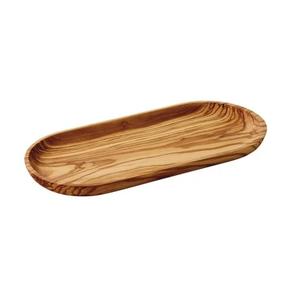 Bandeja de madera de Acacia hecha a mano para restaurante, artículo de vajilla de primera calidad con forma ovalada - Product Image 4