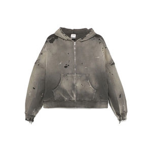 OEM Personnalisé, Solide, Écologique, Tendance, Streetwear, avec ornements en strass effet vieilli, délavé à l'acide, 100% Coton, Hiver - Product Image 4