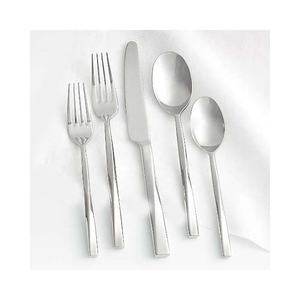 Couteau et fourchette martelés de style moderne pour fête de mariage couverts en or poli ensemble de couverts ensemble de cuillères à dessert - Product Image 5