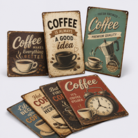 Pancarte Métallique Vintage Personnalisée pour Café, Décoration Murale Rétro pour Bar, Café, Maison, Affiche Métallique Décorative, Vente en Gros