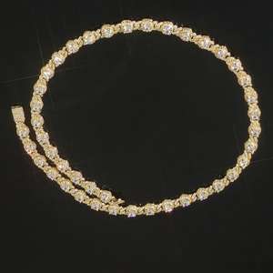 Cadena de Eslabones Hip Hop de Plata de Ley con Diamantes VVS, Chapada en Oro, Collar de Lujo Brillante para Hombre, Precio de Fábrica - Product Image 2