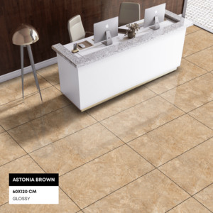 Nouvelle finition métallique de conception brillante Surface antidérapante Planche de bois Carreaux de porcelaine Gres pour le stationnement de voiture. - Product Image 1