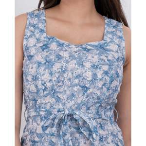 Vestido Mini de Algodón sin Mangas para Mujer, Elegante, Casual, Estilo Gótico, Cuello Cuadrado, Cintura Elástica, Transpirable - Product Image 5