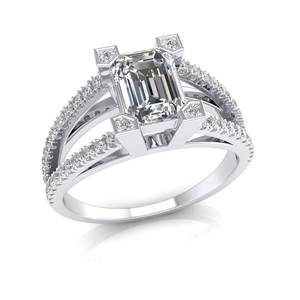 REYES Solitaire 925 anillos finos de boda de moissanita de plata esterlina para mujer Original 14K oro blanco chapado en rodio joyería fina - Product Image 2