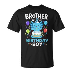 T-shirt promozionale coordinata per la famiglia con l'axolotl fratello del compleandante, per occasioni speciali - Product Image 1