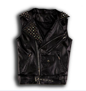 Gilet en toile denim imperméable et coupe-vent de haute qualité, design personnalisé, style moto paisley, plusieurs poches, saison printemps - Product Image 1