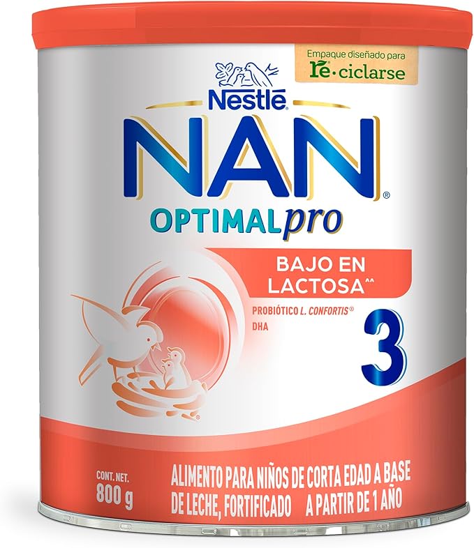 Nestle NAN оптимальная Детская смесь с низким содержанием лактозы, от 1 до 3 лет, 800 г