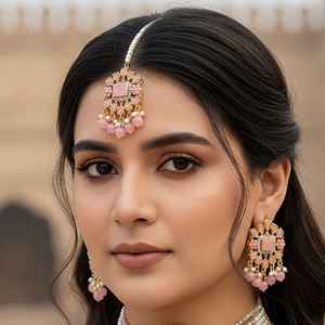 Collier long bleu victorien - Bijoux indiens - Bijoux pakistanais - Collier long indien - Collier à perles bleues - Product Image 2