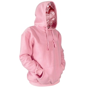 Sweat à capuche unisexe en satin doublé de soie et polaire avec cordon de serrage, insigne pailleté à capuche avec logo brodé personnalisé de taille XS pour hommes - Product Image 2