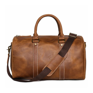 Bolso de lona de cuero genuino de color personalizado para hombres nuevos deportes Fitness PU bolso de hombro de viaje - Product Image 6