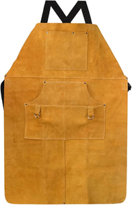 Ropa DE SEGURIDAD reflectante a prueba de agua ajustable, delantal de soldadura de cuero dividido personalizable con soporte de logotipo - Product Image 4