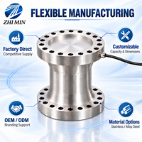 Capteur de force à compression à double bride haute précision IP67 de 300 à 5000 KN pour machines d'essai et presses hydrauliques
