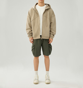 Oem personalizado lavado con capucha sin cuerdas de gran tamaño francés Terry sudaderas hombres Vintage apenado con capucha DDP envío - Product Image 3