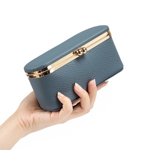 Bolsa Ando de Cuero Vacuno Genuino con Cierre de Broche, Bolsa de Cosméticos, Estuche para Joyas, Almacenamiento de Lápiz Labial, Monedero para Mujer - Product Image 2