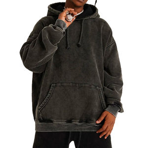 Sudaderas con capucha personalizadas de gran tamaño con estampado Puff, fabricantes de ropa Unisex, sudaderas lisas de algodón pesado en blanco, sudaderas con capucha con logotipo para hombres - Product Image 1