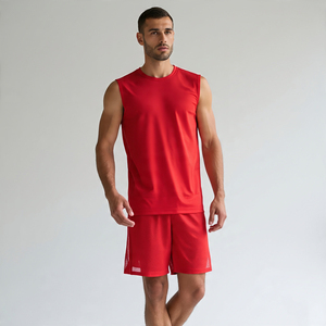 ชุดเสื้อยืดกางเกงขาสั้นตาข่ายแห้งเร็วชุดกลางคืนเซ็กซี่ชุดตาข่ายกางเกงขาสั้นหลวมน้ำหนักเบาเสื้อยืดกางเกงขาสั้นเด็กผู้ชาย - Product Image 2