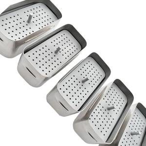 Bandeja de casete de esterilización quirúrgica Dental Manual más vendida 8 instrumentos de acero inoxidable de grado alemán de dos pisos - Product Image 4