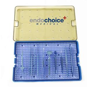 Ensemble d'instruments Chalazion 12 pièces pour chirurgie ophtalmique comprenant une boîte de stérilisation en alliage de titane par Med Innovation - Product Image 1