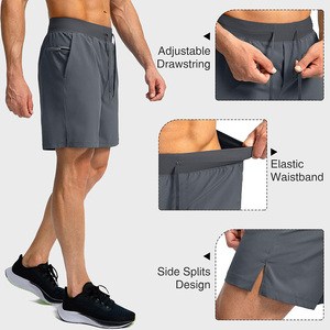 Short de jogging personnalisable pour homme, tissu à séchage rapide, ceinture élastique, idéal pour la course et l'entraînement, réductions sur les commandes en gros - Product Image 5