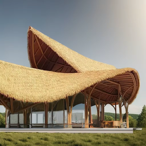 Techo de Paja Sintética Impermeable <span class=keywords><strong>Palma</strong></span> Sintetia, Solución de Techo de Paja Artificial para Casas, Pueblo, Black Blender - Product Image 5